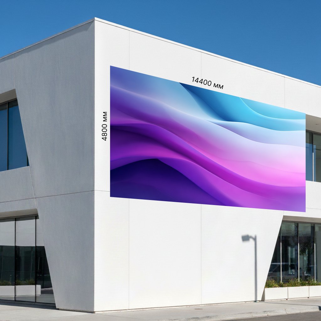 Светодиодный экран 14400 х 4800 мм (Р8)