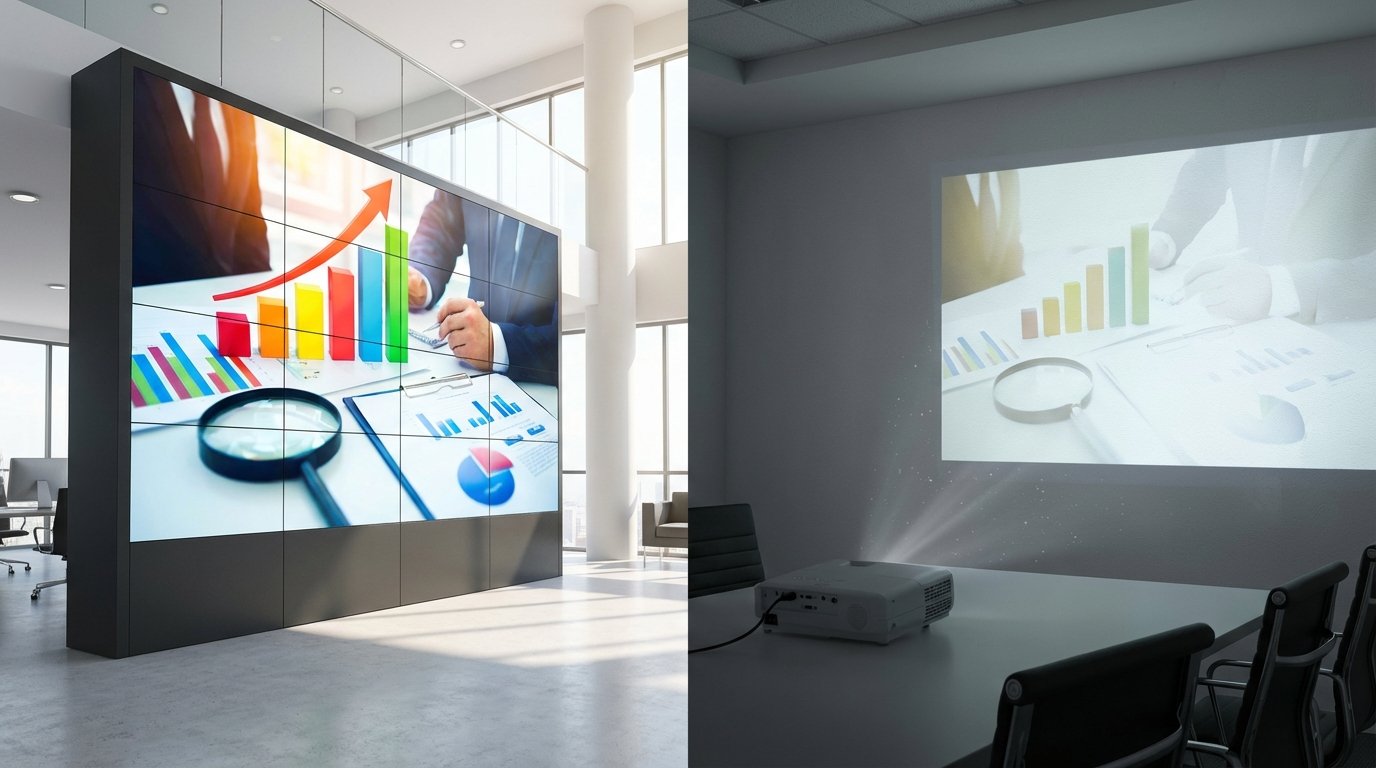 Светодиодный экран или проектор - что выбрать для бизнеса
