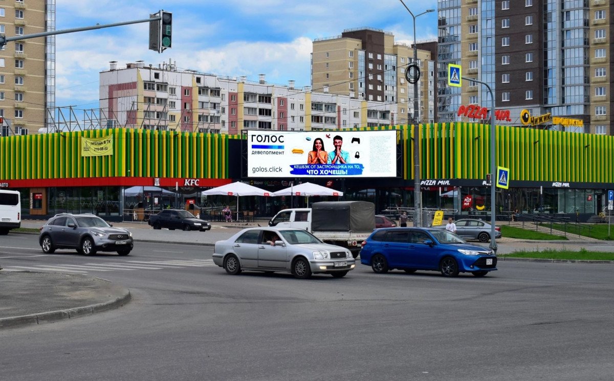 Отчет об установке рекламного щита в ЖК Ньютон