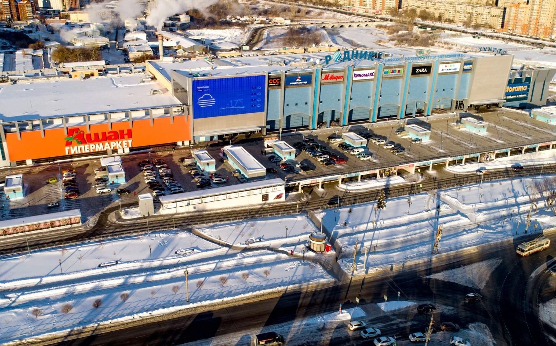 Установка медиаэкрана на ТРК Родник