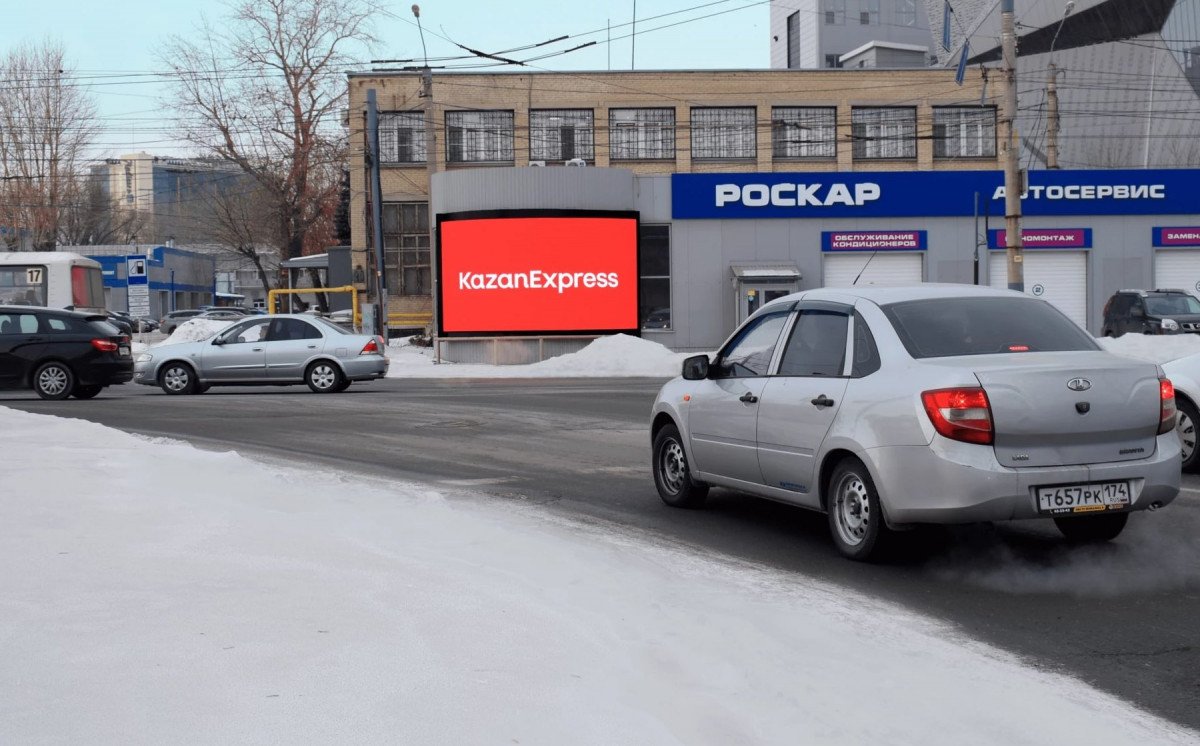 Обоз установки медиа фасада на РОСКАРе